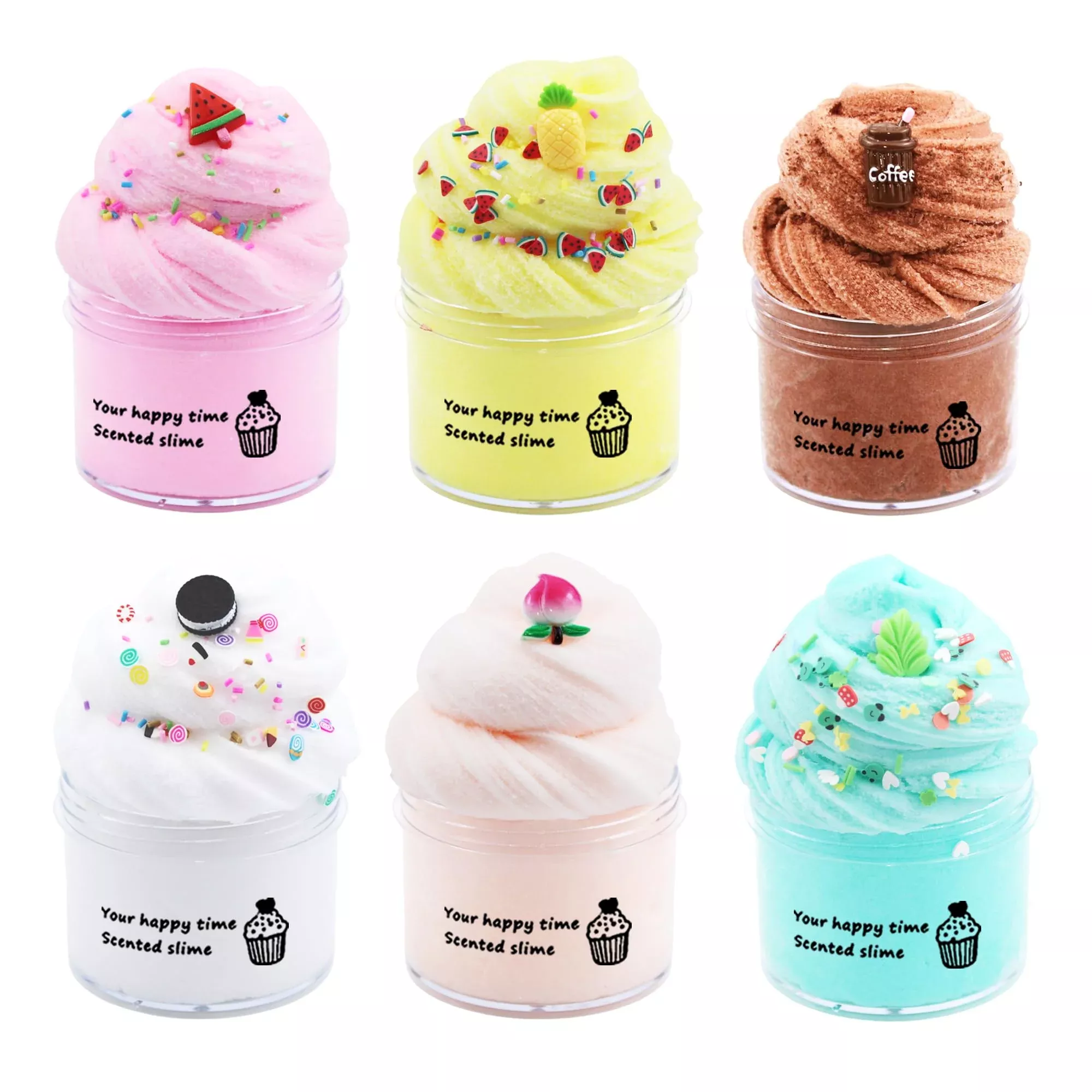 ZeweierSlime 6 Pack Cloud Slime Kit - Non-Sticky, Super Soft Sludge To