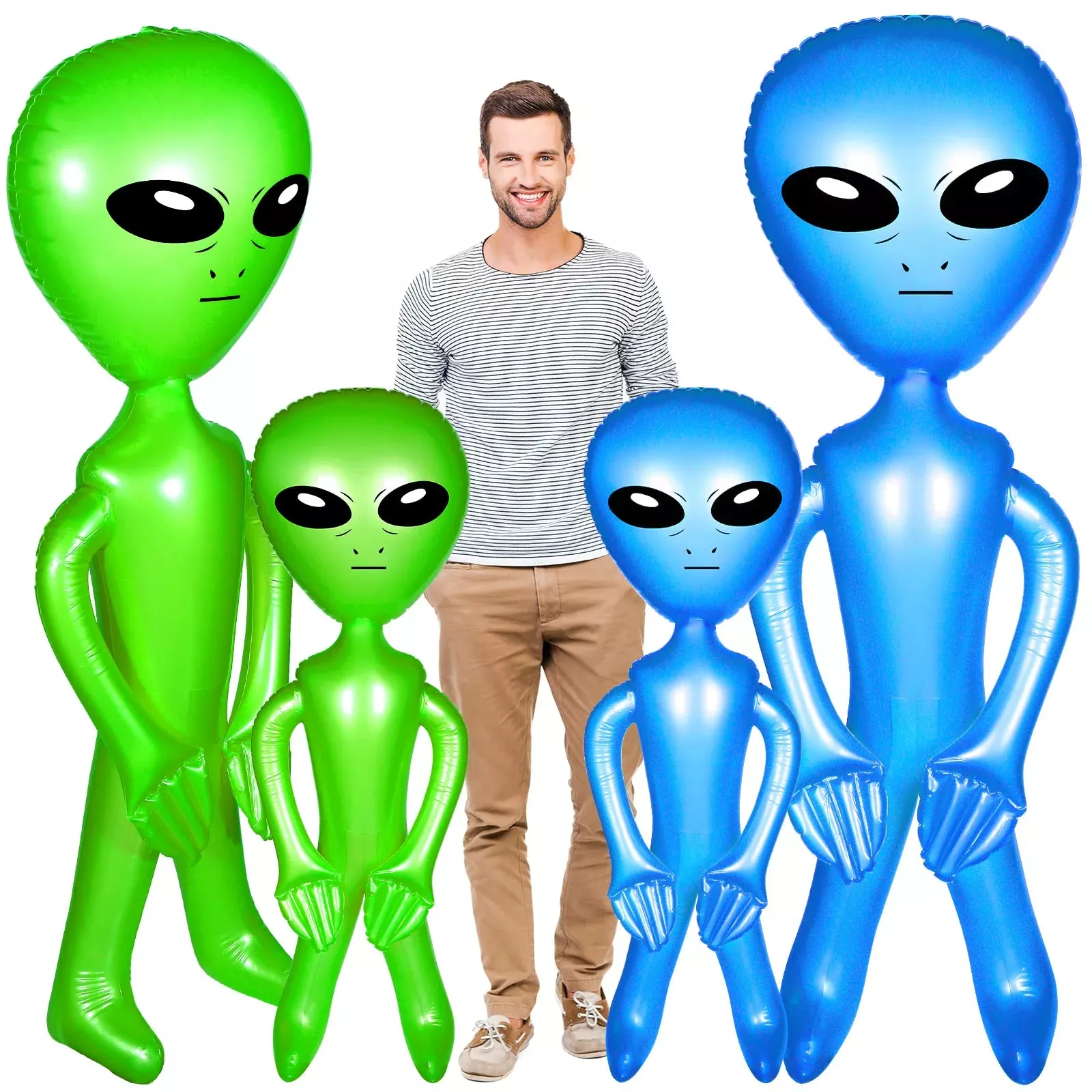 Zhanmai 4 Pcs 63 Inch 35 Inch Inflatable Alien Jumbo Alien Party Decor