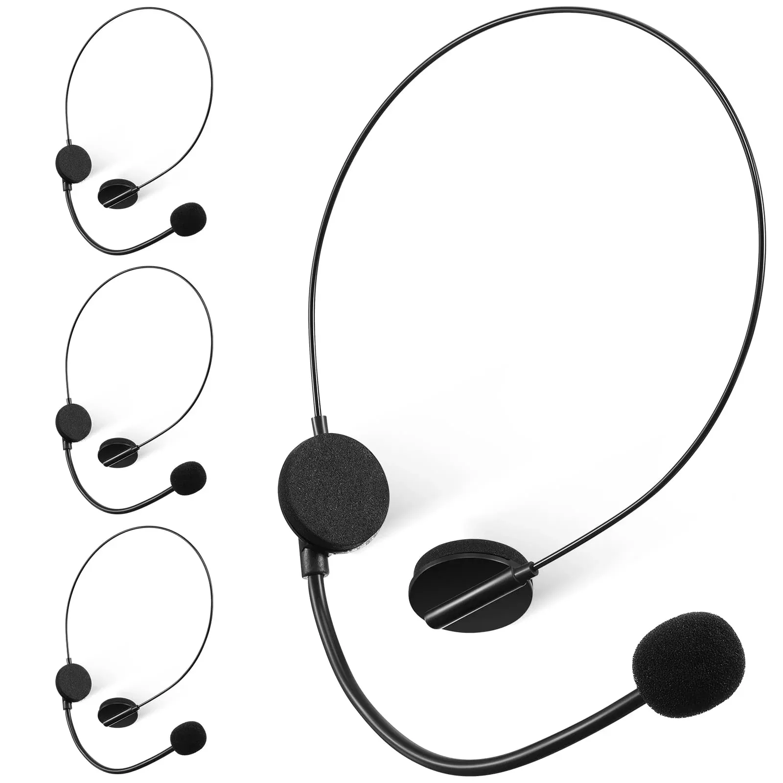 Zhanmai Headset Costume Props for Party, Black, 16.5 x 12