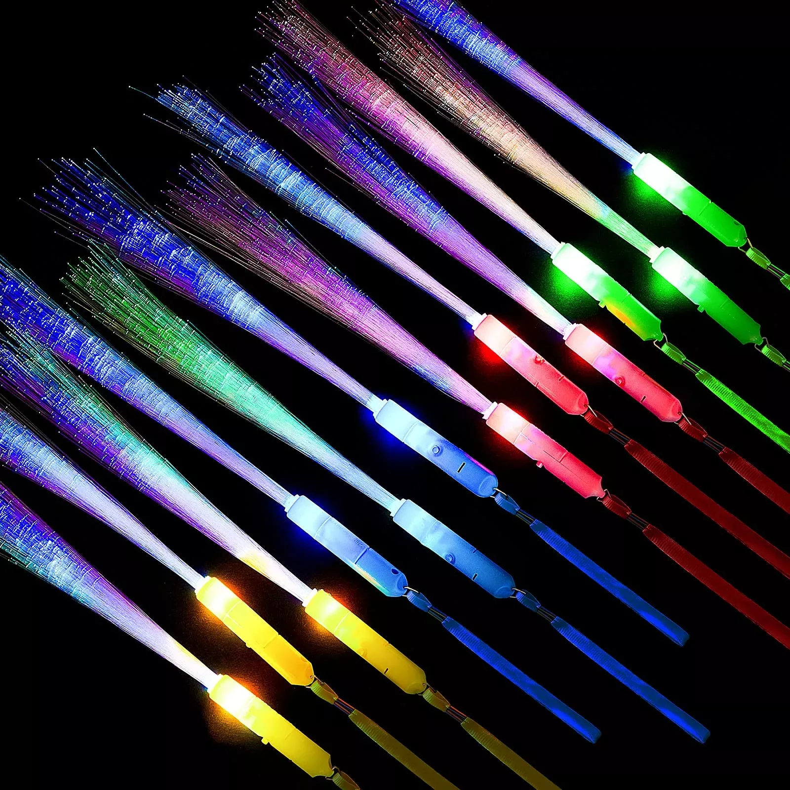 Zhanmai LED Light Up Glow Wands, 24 Pack, Acrylic, Pink, Small