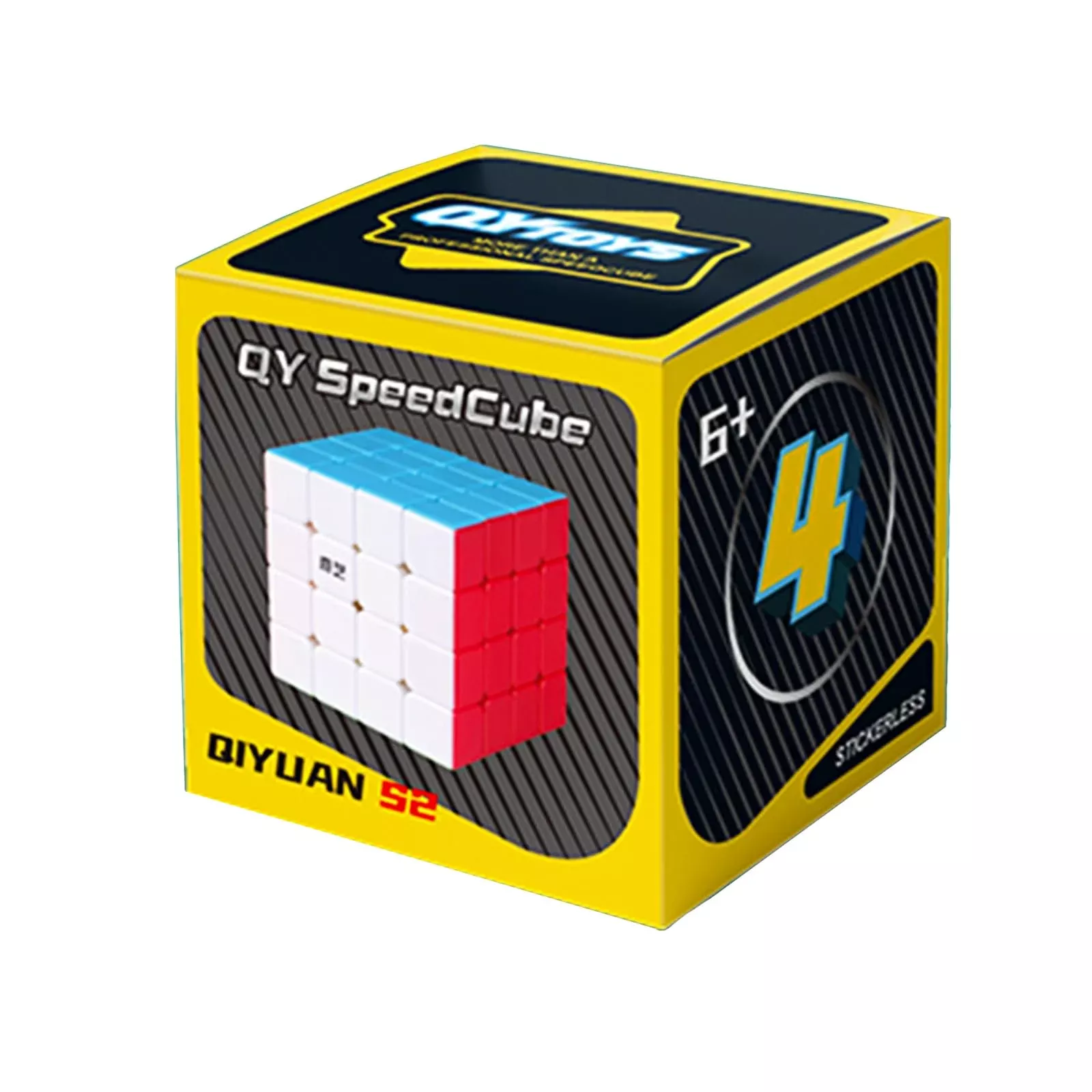 ZIOYCKL Speed Cube 4x4x4 - Qiyuan S2, Multi-colored, Durable ABS Mater
