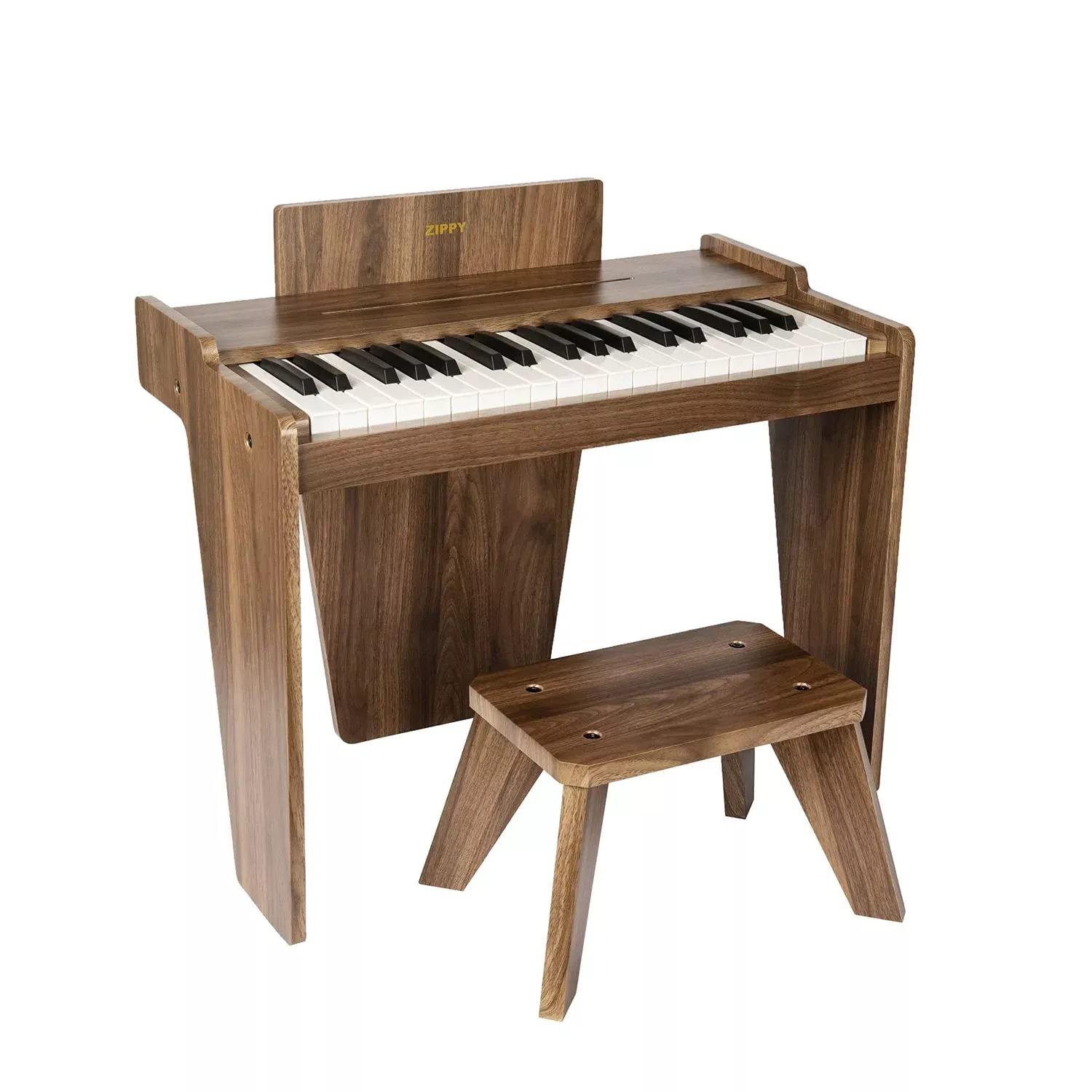 ZIPPY 37 Keys Digital Piano for Kids, Walnut Basic, Large