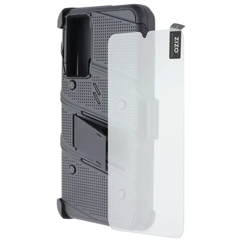 ZIZO Bolt Bundle Case/Holster/Tempered Glass for Samsung Galaxy A15 5G - Black