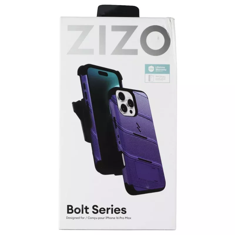 Zizo Bolt Series Case and Holster for Apple iPhone 16 Pro Max - Blue/Black