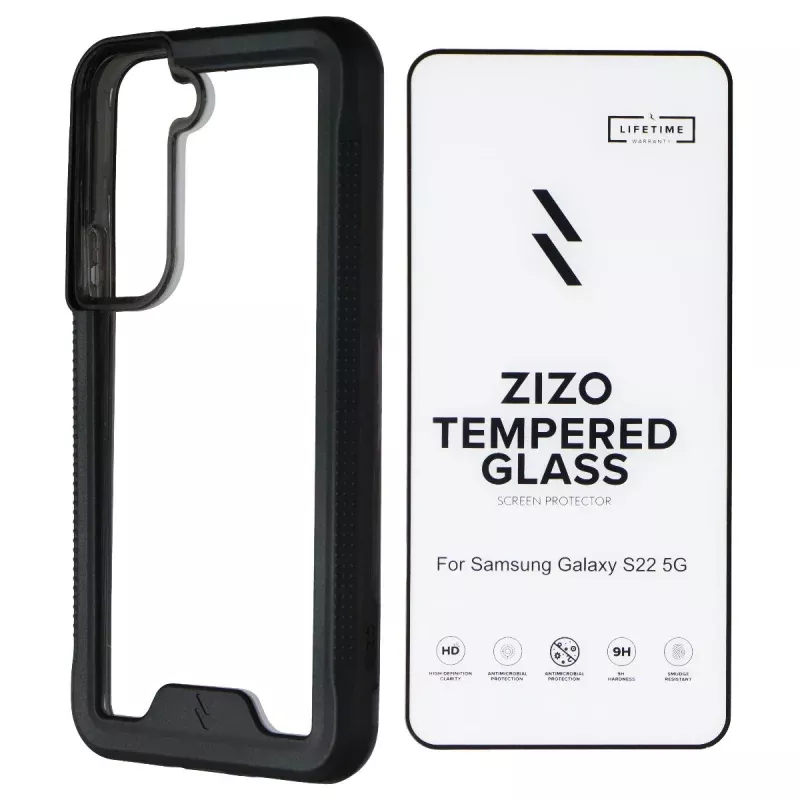 ZIZO ION Series Case and Screen Protector for Samsung Galaxy S22 (5G) - Black