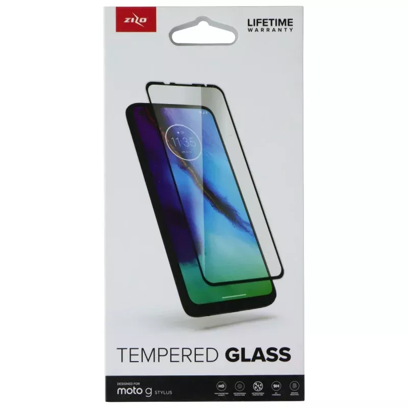 ZIZO Tempered Glass Screen Protector for Moto G Stylus - Black