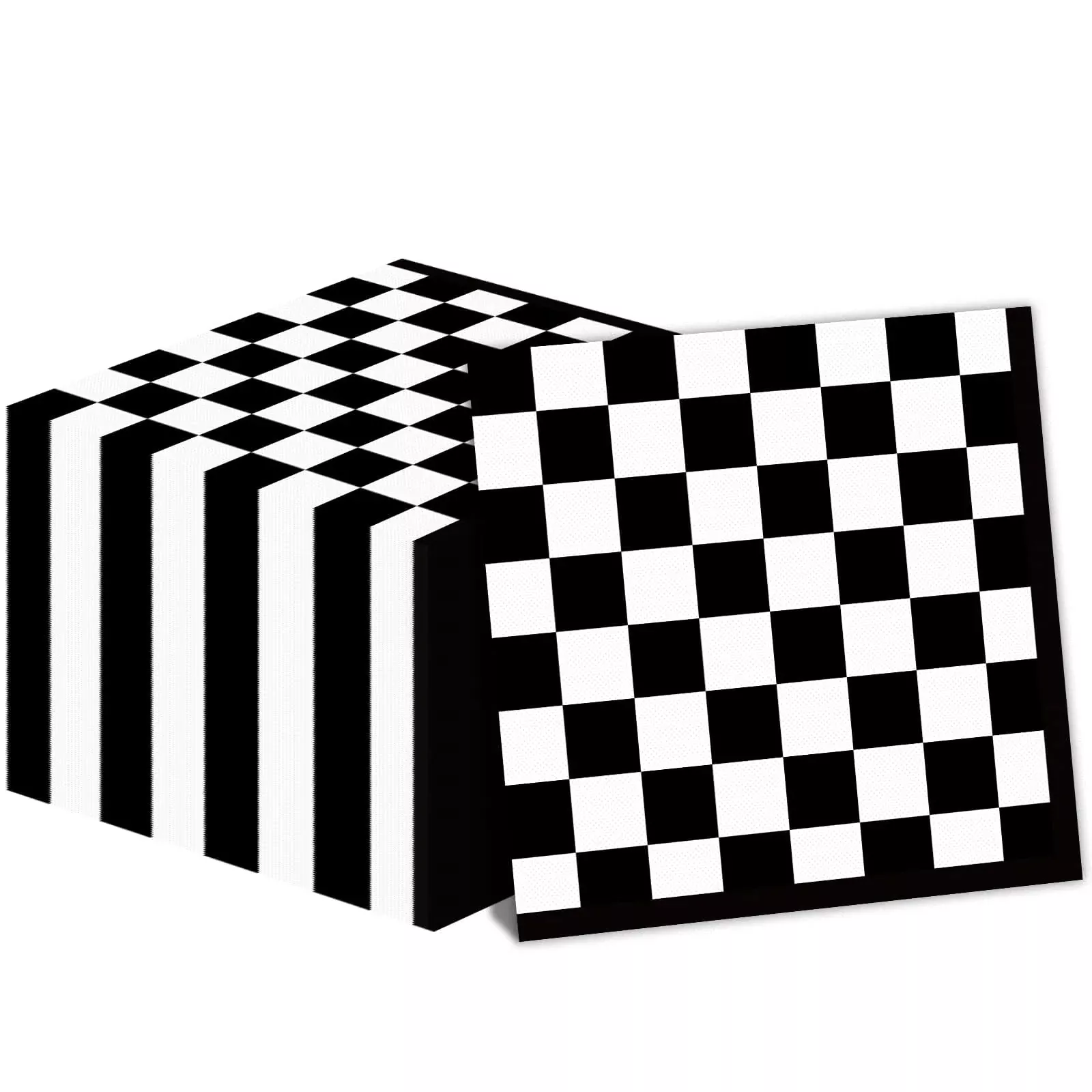 ZOIIWA Checkered Flag Party Napkins 100 Pack 9.8x9.