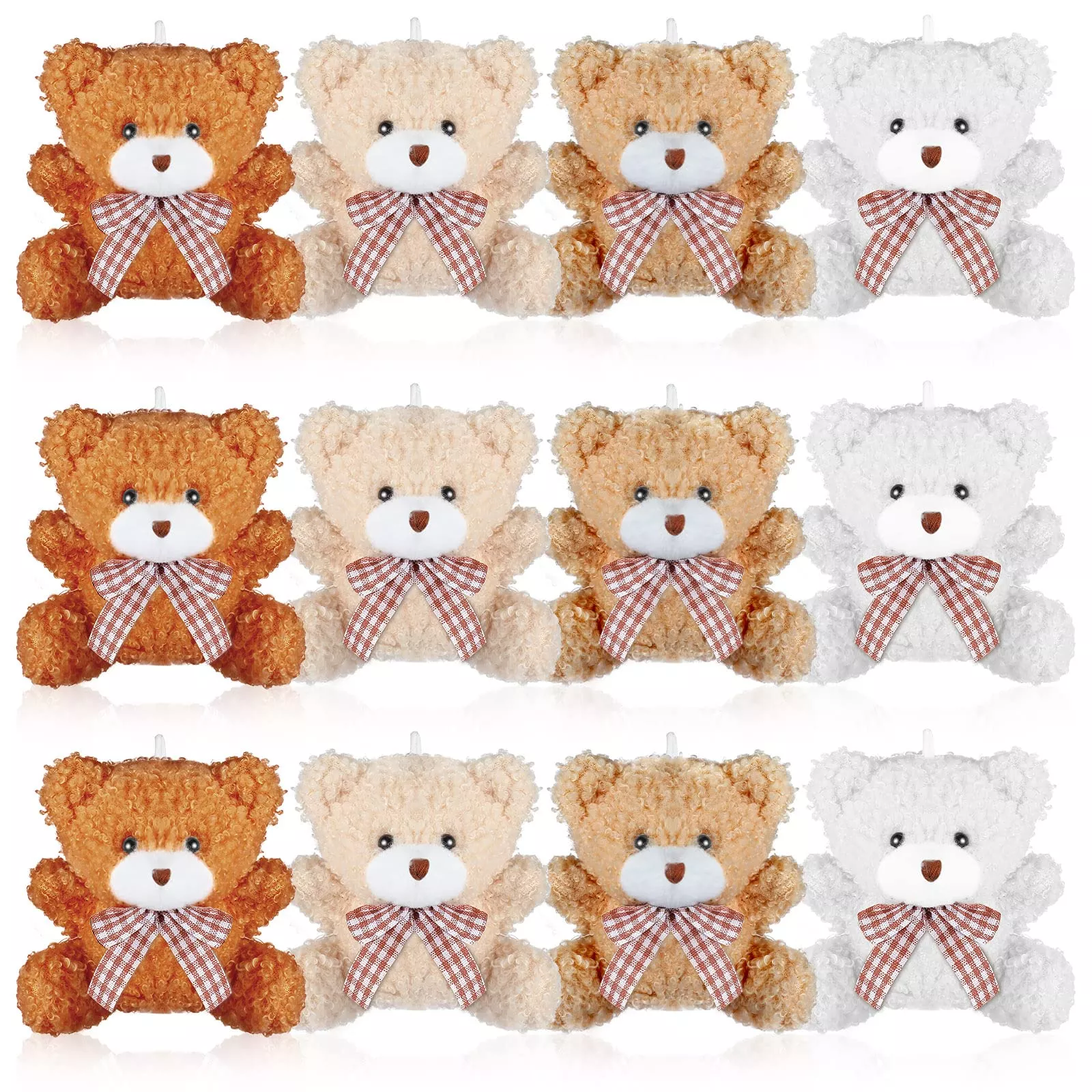 Zomiboo 12 Pcs Mini Plush Stuffed Animal Bulk 4 Inch Graduation Bear E