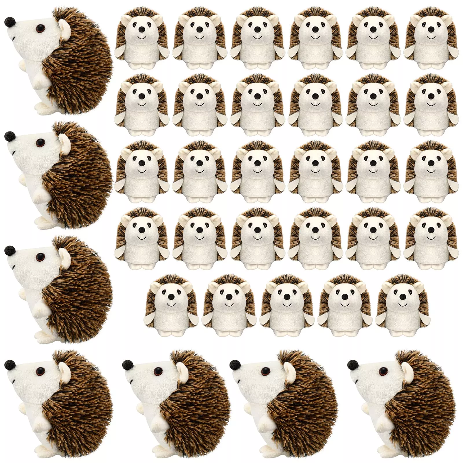 Zubebe Mini Hedgehog Toy Bulk Easter Plush Stuffed Animal 4 Inch Small