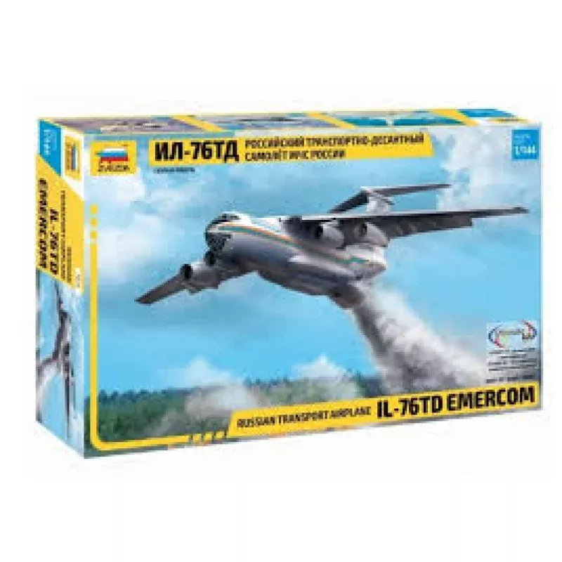 Zvezda-1/144 Russian Transport Airplane IL-76TD EMERCOM