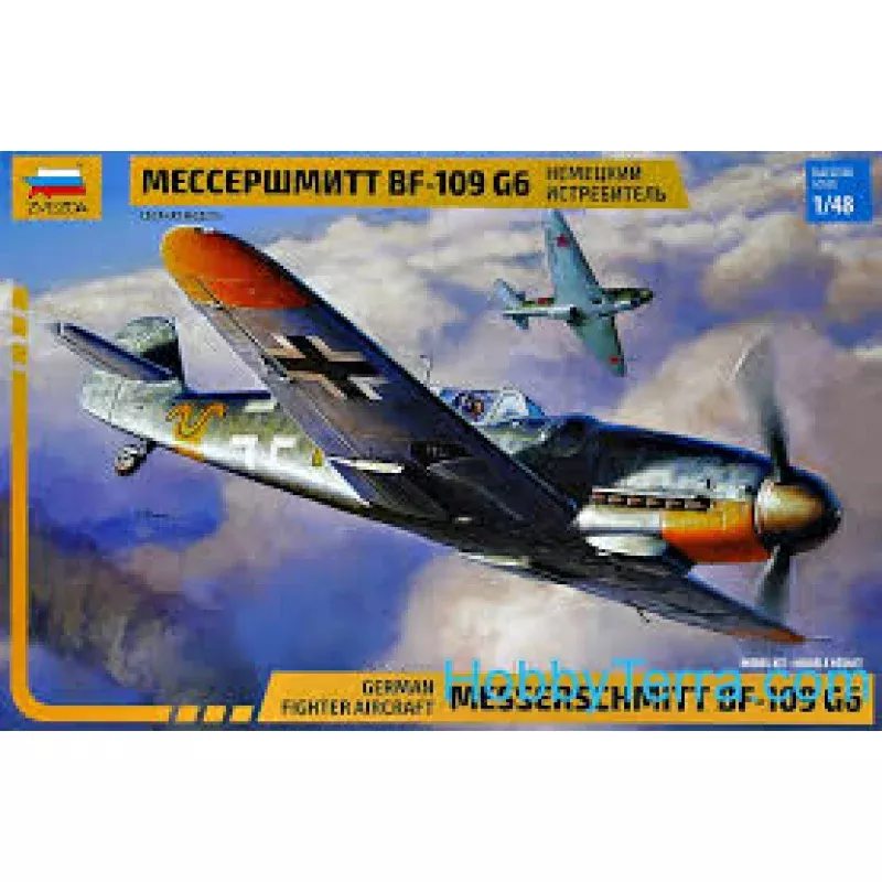 Zvezda-1/48 Messerschmitt BF-109 G6 German Fighter Aircraft