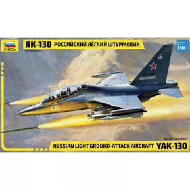 Zvezda-1/48 Russian Light Ground-Attack Aircraft YAK-130