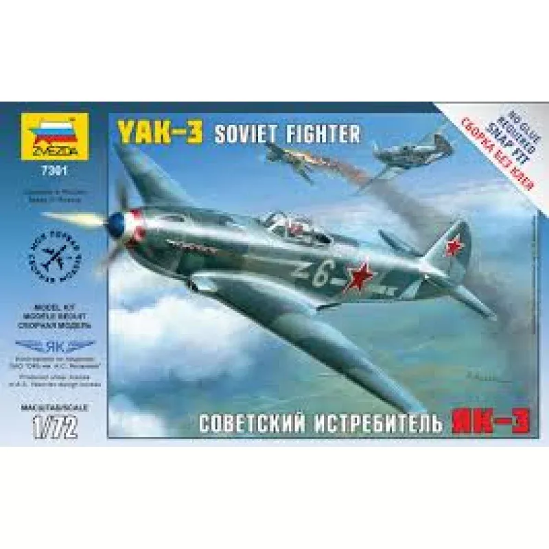 Zvezda-1/72 Yak-3 Soviet Fighter